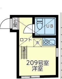 横浜市神奈川区栄町のアパートの間取り