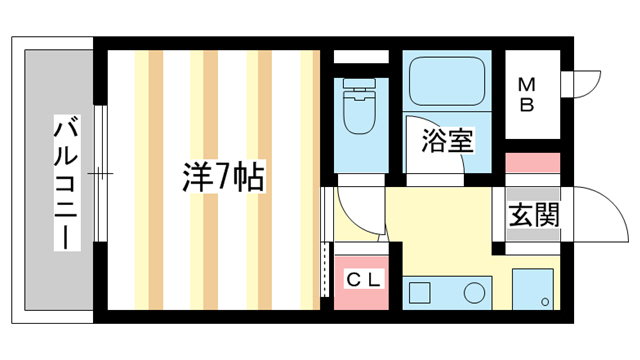 奈良市佐紀町のマンションの間取り