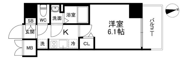 プレサンス天満橋ヴェルエラの間取り