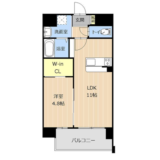 クイーンズ京町の間取り