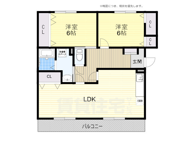 高槻市岡本町のマンションの間取り