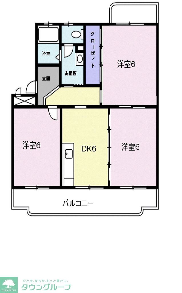 クレセントフジ　Ｂの間取り