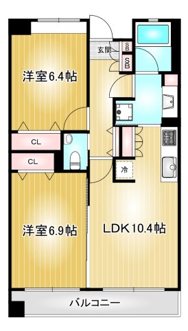 名古屋市中区丸の内のマンションの間取り