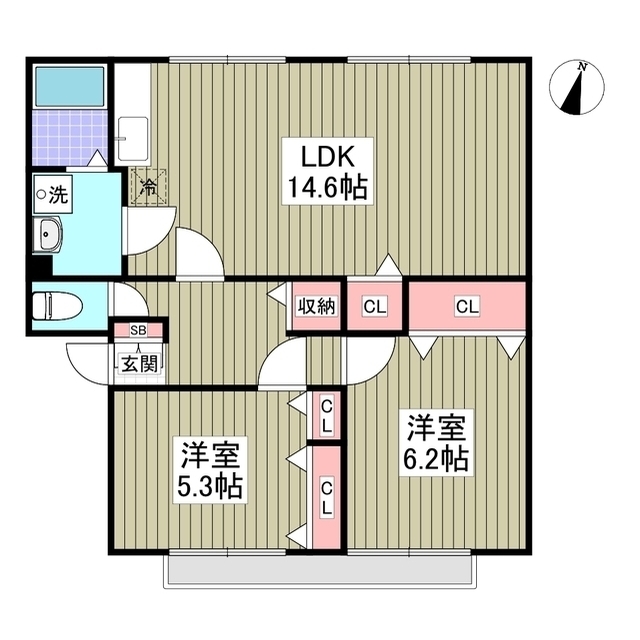 パークハイツAの間取り