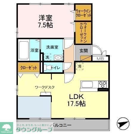 千葉市若葉区みつわ台のアパートの間取り