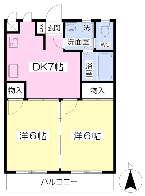 サンハイム枝松の間取り