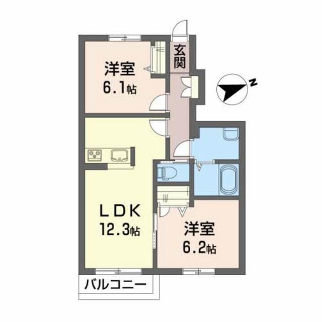 シャーメゾン安達ヶ原Ａ棟の間取り