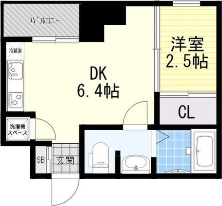 豊中市上新田のマンションの間取り