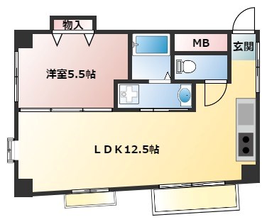 尼崎市下坂部のアパートの間取り