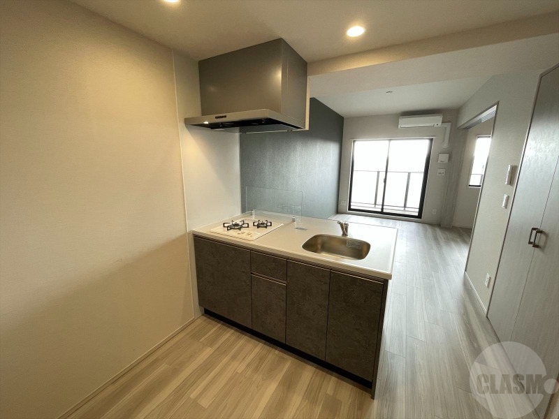 キッチン　２口コンロのシステムキッチン