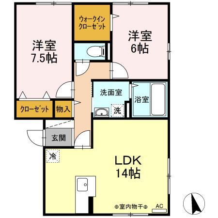 ピュアタウン Aの間取り写真