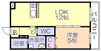 ＪＲ久大本線 御井駅 徒歩10分 3階建 築19年の間取り写真