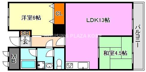 潮見台マンションの間取り写真