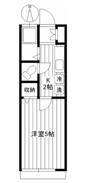 ＪＲ山手線 高田馬場駅 徒歩9分 2階建 築39年の間取り写真
