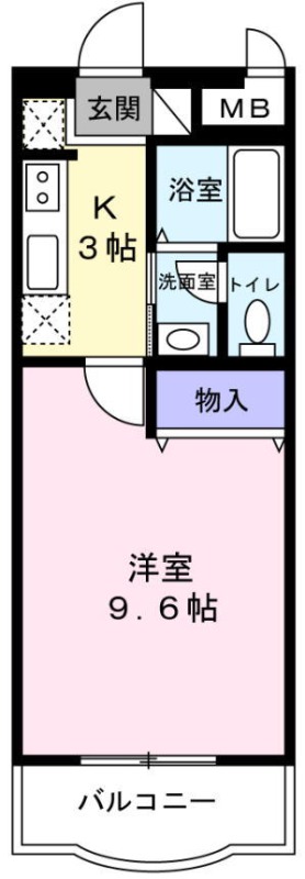 グリーンマンション雅Bの間取り写真