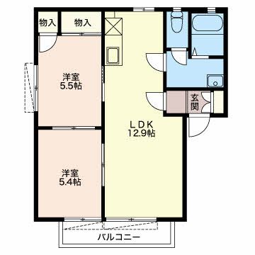 ディアス田中 E・Fの間取り写真