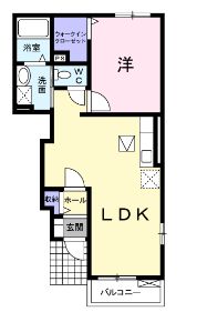 福山市新市町大字戸手のアパートの間取り