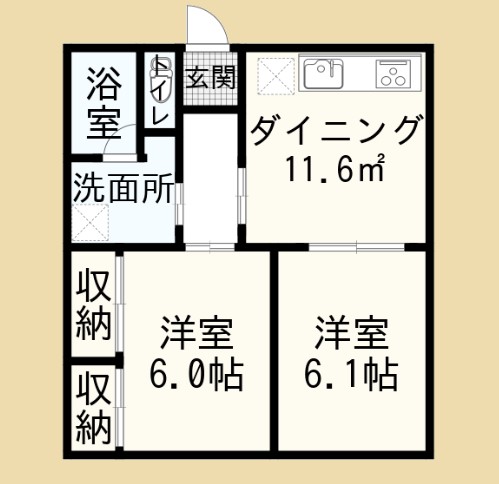 セントラル市川　１０１号室の間取り