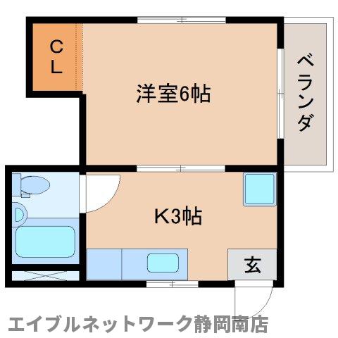 静岡市駿河区馬渕のマンションの間取り