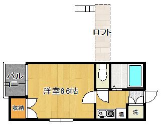 大野城市山田のアパートの間取り