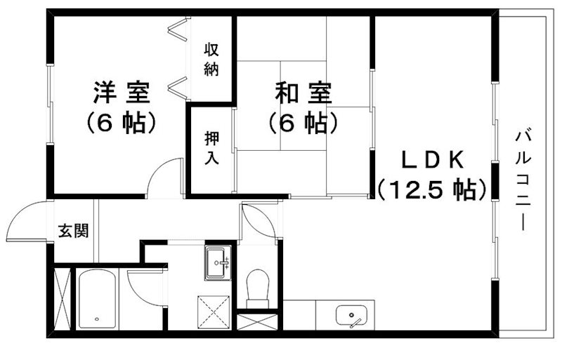 栗東市小柿のマンションの間取り