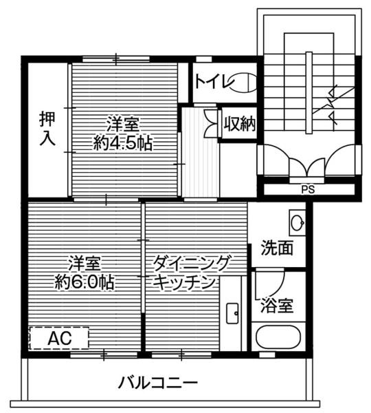 ビレッジハウス五所川原1号棟の間取り