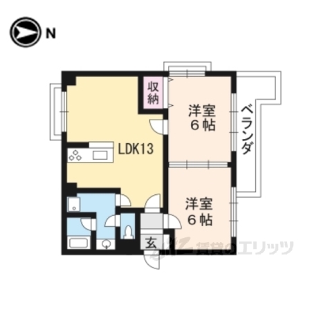 シャルマン白梅町ハイツ３Ｈの間取り