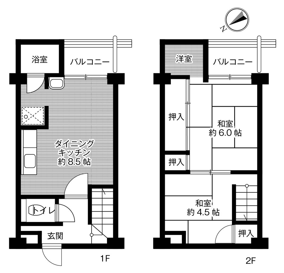 ビレッジハウス加賀田２号棟の間取り