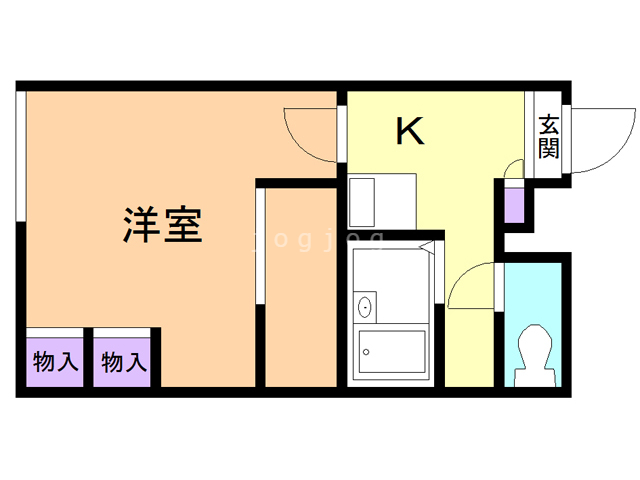 レオパレスツインズＢの間取り