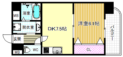 アルグラッド新福島の間取り