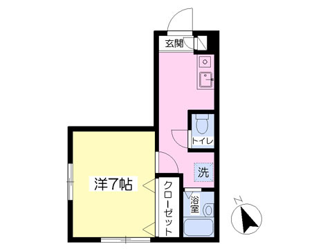 川崎市中原区井田のマンションの間取り