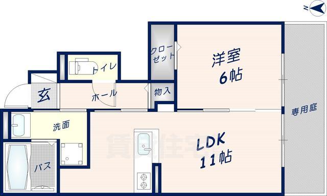 東大阪市善根寺町のアパートの間取り