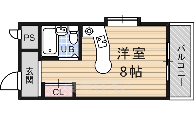 【京都市伏見区深草西浦町８丁目のマンションの間取り】