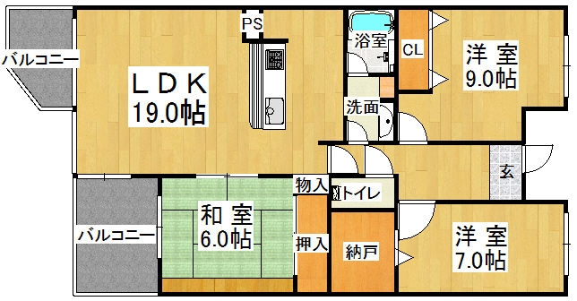 西神糀台ミオの間取り