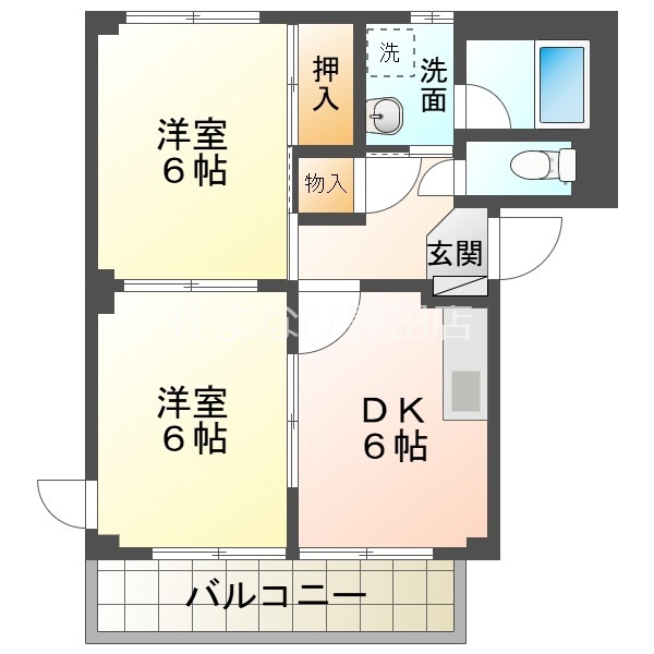 知立市谷田町西のアパートの間取り