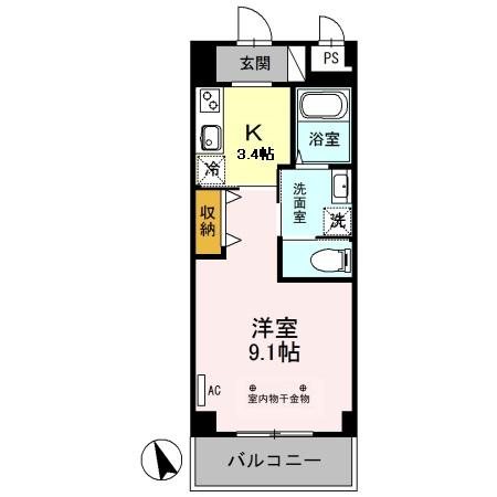 第一フラワーマンション弐番館の間取り