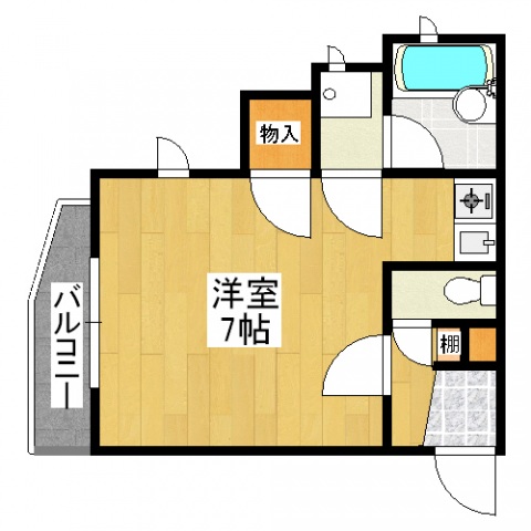 【福岡市中央区谷のマンションの間取り】