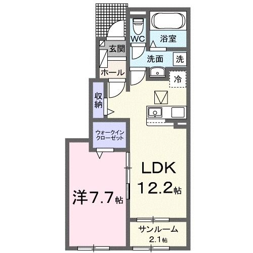 北本市中丸のアパートの間取り