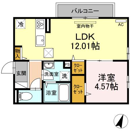 【ハミングバード牛島の間取り】