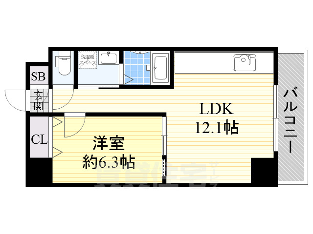 名古屋市中区新栄のマンションの間取り