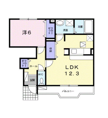 クレール北浜３の間取り