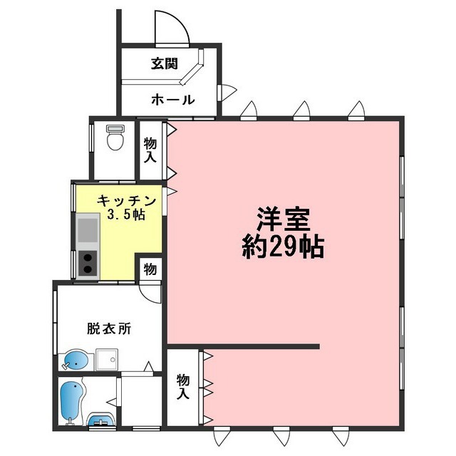 山県市高富のアパートの間取り