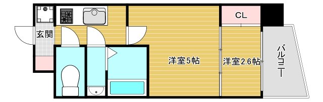 セレニテ阿波座ミラクの間取り