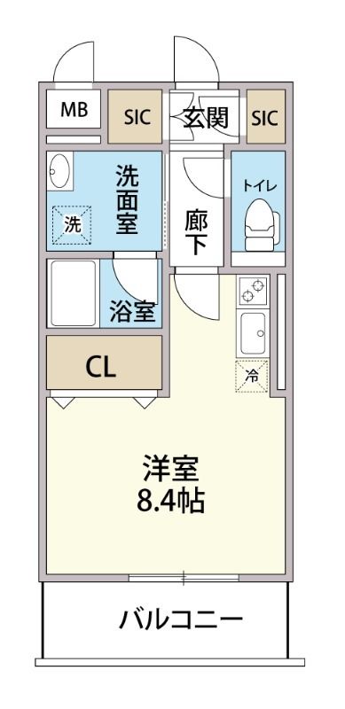 足立区千住中居町のアパートの間取り