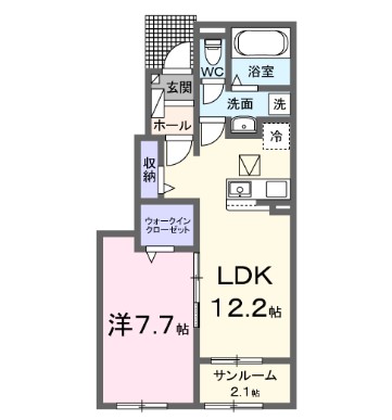 蓮田市大字黒浜のアパートの間取り