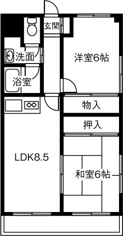 ビバーチェ２１の間取り