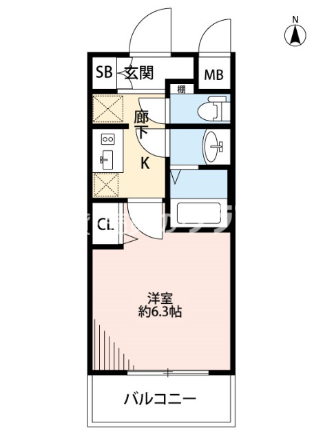 プレサンス難波クチュールの間取り