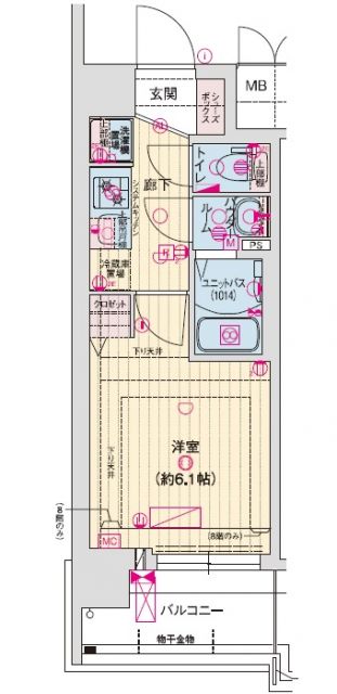 京都市南区上鳥羽勧進橋町のマンションの間取り