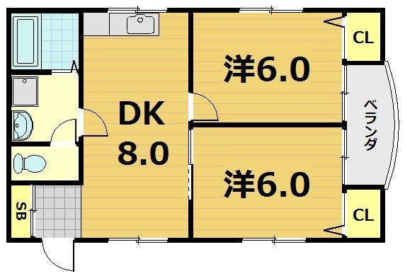 ヴィフラット・Lの間取り