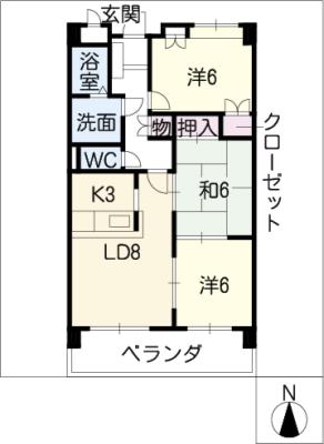 グランコート国府宮の間取り